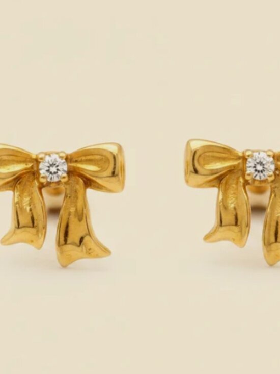 Tiffany & Co. Jewelry - 18K Tiffany & Co. Diamond Bow Earrings Gorgeous 🎁 🛍️